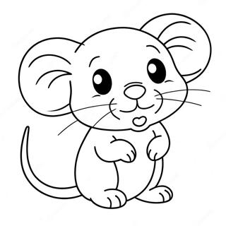 Cute Mouse Coloring Page | Cute Mouse 塗色頁