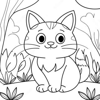 Nature Cat Coloring Page | Nature Cat 塗色頁
