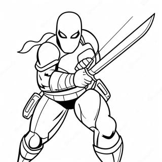 Deathstroke with Sword Coloring Page | Deathstroke 塗色頁
