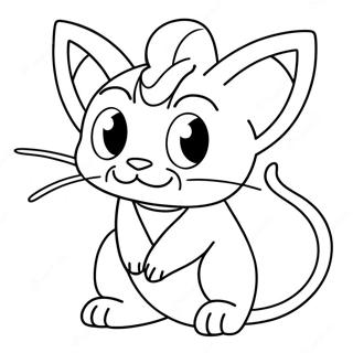 Pokemon Meowth Coloring Page | Pokemon Meowth 塗色頁