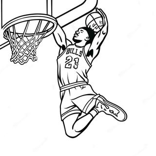 Jimmy Butler Dunking Coloring Page | Jimmy Butler 塗色頁