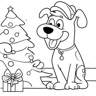 Scooby Doo Christmas Adventure Coloring Page | Scooby Doo Christmas 塗色頁