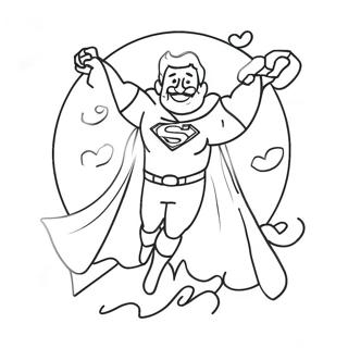 Super Dad Coloring Page | Super Dad 塗色頁