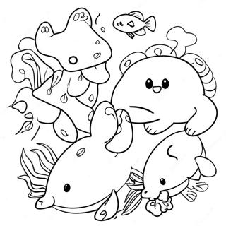 Colorful Food Chain with Animals Coloring Page | Food Chain 塗色頁