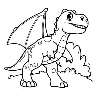 Dinosaur Coloring Page with Names | Dinosaur with Names 塗色頁