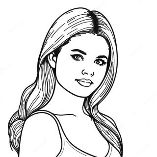 Selena Gomez Coloring Page | Selena Gomez 塗色頁