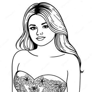 Selena Gomez Coloring Pages