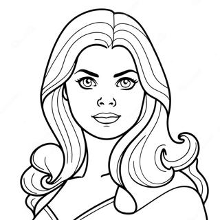 Superhero TV Woman Coloring Page | TV Woman 塗色頁
