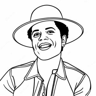 Bruno Mars Coloring Page | Bruno Mars 塗色頁