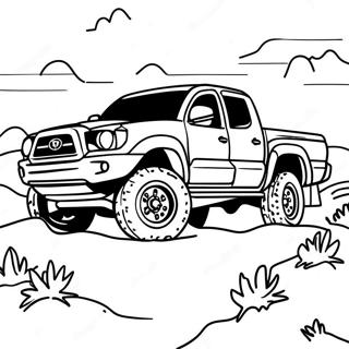 Toyota Tacoma Off-Road Adventure Coloring Page | Toyota Tacoma 塗色頁