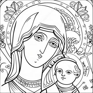 Orthodox Icon Coloring Page | Orthodox 塗色頁