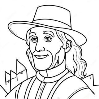 Easy Pilgrim Coloring Page | Easy Pilgrim 塗色頁
