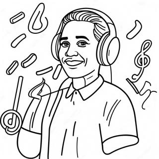 Music Artist Coloring Page | Music Artist 塗色頁