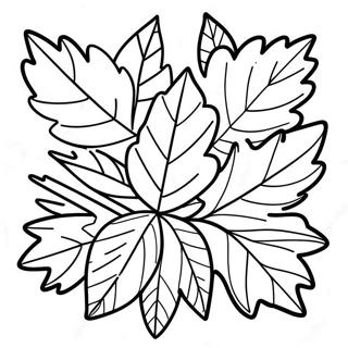 Kids Fall Leaves Coloring Page | Kids Fall 塗色頁