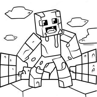 Minecraft Zombie Coloring Page | Minecraft Zombie 塗色頁