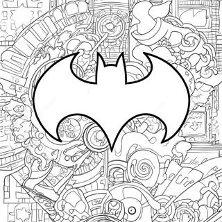 Classic Batman Logo Coloring Page | Batman Logo 塗色頁
