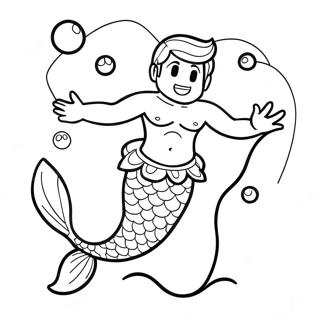 Merman Coloring Page | Merman 塗色頁