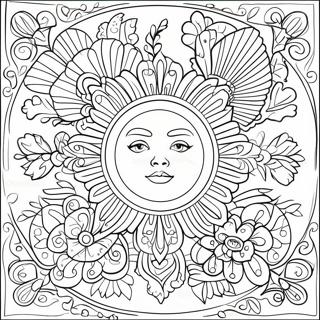 Traditional Russian Folk Art Coloring Page | Russian 塗色頁