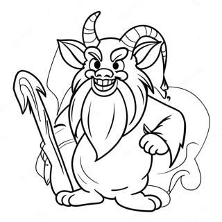 Krampus Coloring Page | Krampus 塗色頁