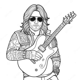 Rockstar Coloring Page