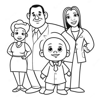 Proud Family Characters Coloring Page | Proud Family 塗色頁
