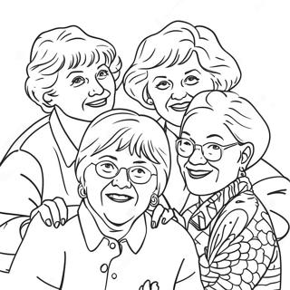 Golden Girls Group Coloring Page | Golden Girls 塗色頁