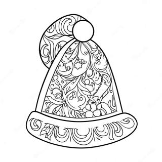 Christmas Hat Coloring Page | Christmas Hat 塗色頁