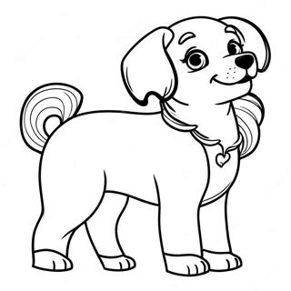 Puppy Barbie Dog Coloring Page | Puppy Barbie Dog 塗色頁