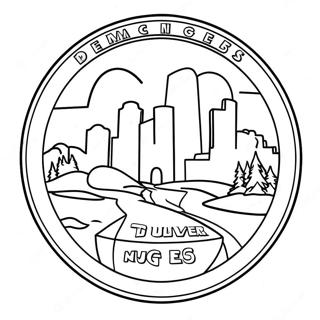 Denver Nuggets Logo Coloring Page | Denver Nuggets 塗色頁