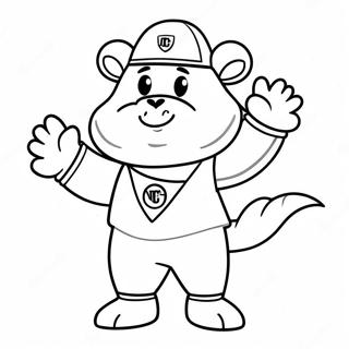 Denver Nuggets Mascot Coloring Page | Denver Nuggets 塗色頁