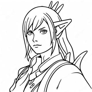 Final Fantasy Character Coloring Page | Final Fantasy 塗色頁