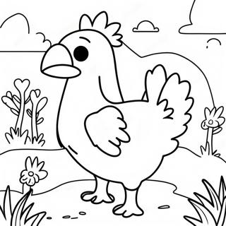 Chocobo in a Colorful Landscape Coloring Page | Final Fantasy 塗色頁