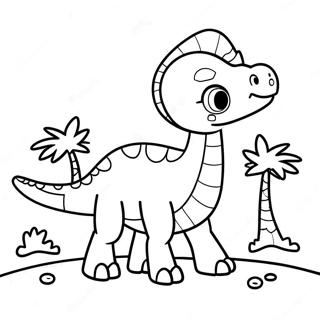 Cute Baby Therizinosaurus Coloring Page | Therizinosaurus 塗色頁