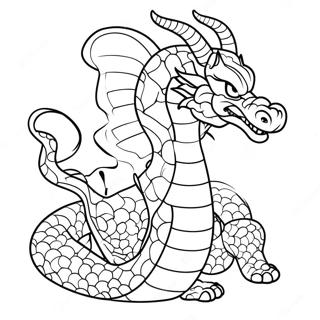 Majestic Shenron Coloring Page | Shenron 塗色頁