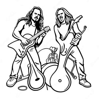 Metallica Band Members Coloring Page | Metallica 塗色頁