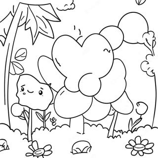 Colorful Gum Drop Garden Coloring Page | Gum Drop 塗色頁