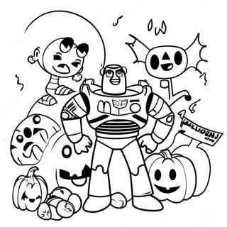 Toy Story Halloween Coloring Page | Toy Story Halloween 塗色頁