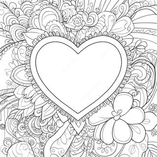 Valentines Heart Coloring Page | Valentines Heart 塗色頁