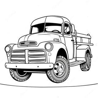 Classic Truck Coloring Page | Classic Truck & Old Truck 塗色頁