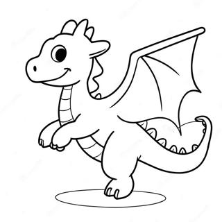 Friendly Dragon Flying Coloring Page | Dragon Tales 塗色頁