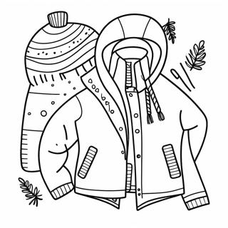 Winter Clothes Coloring Page | Winter Clothes 塗色頁