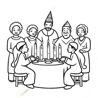 Kwanzaa Celebration Coloring Page | Kwanzaa 塗色頁