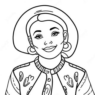 Jessie in a Colorful Outfit Coloring Page | Jessie 塗色頁