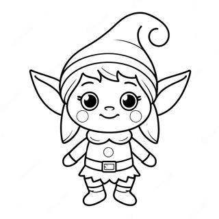 Cute Elf Coloring Page | Cute Elf 塗色頁