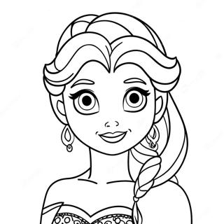 Elsa Halloween Coloring Page | Elsa Halloween 塗色頁