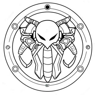 Metroid Logo Coloring Page | Metroid 塗色頁