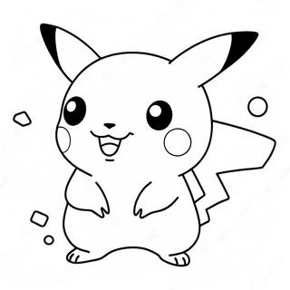 Cute Chibi Pikachu Coloring Page | Chibi Pokemon 塗色頁