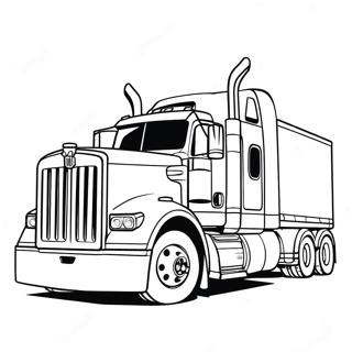 Big Kenworth Truck on the Highway Coloring Page | Kenworth Truck 塗色頁