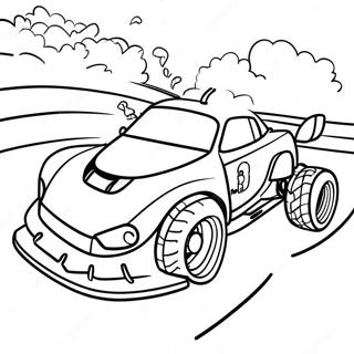 RC Car Racing on Track Coloring Page | RC Car 塗色頁