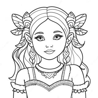 Fantasy Girl Coloring Page | Fantasy Girl 塗色頁